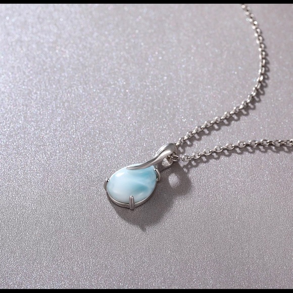 ❤️🌟HOST PICK🌟Larimar water drop necklace❤️ - Picture 3 of 14